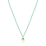 Electric Green Opal Diamond Necklace