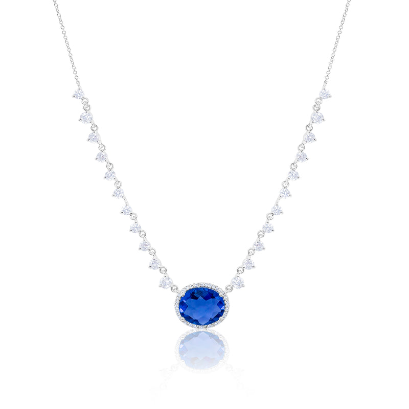 White Gold Fluorite Necklace