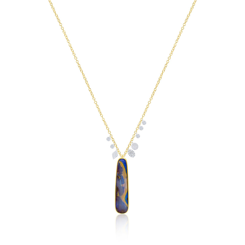 Yellow Gold and Opal Necklace