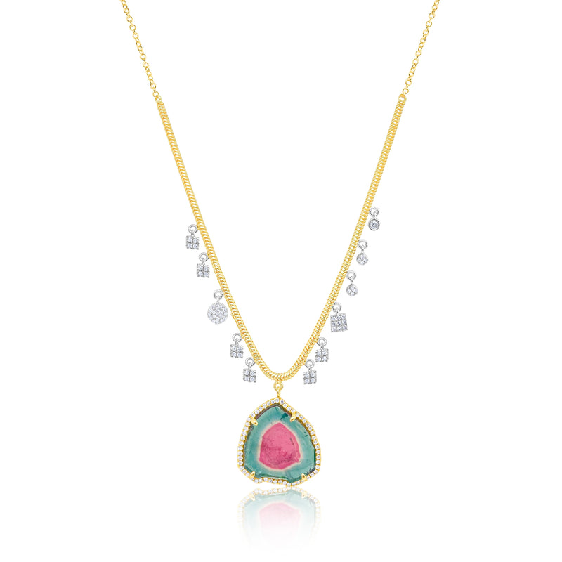 Watermelon Tourmaline Necklace