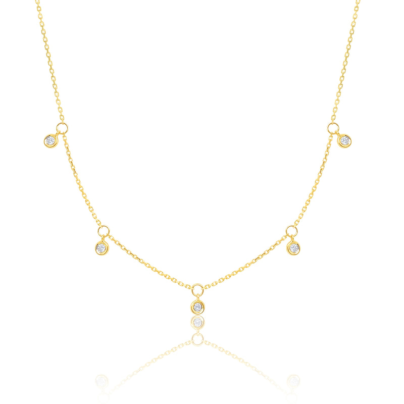 Dainty Five Bezel Necklace *ONLINE EXCLUSIVE*