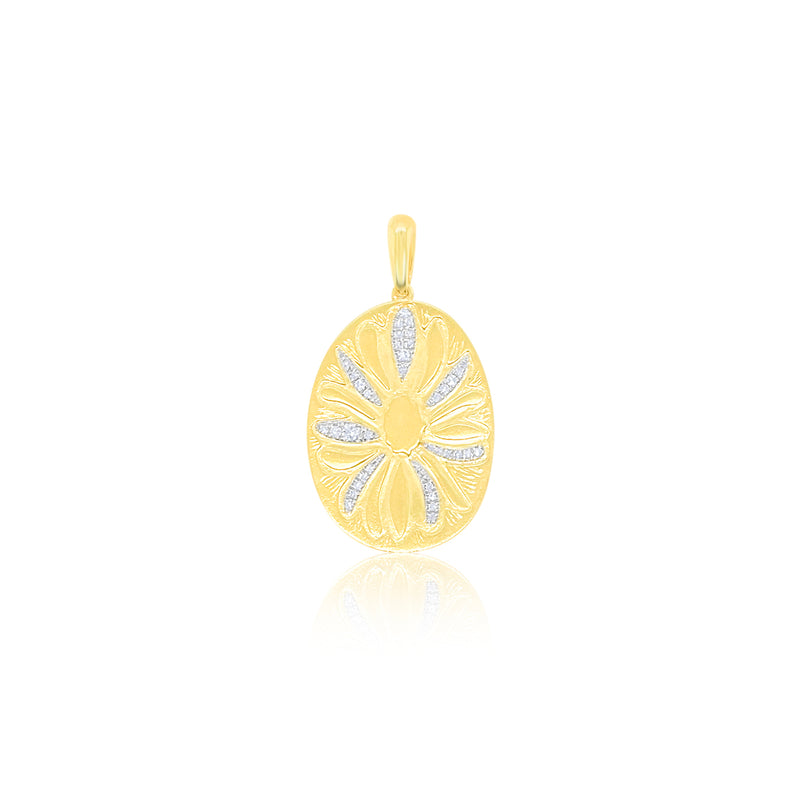 14kt Yellow Gold Flower Pendant