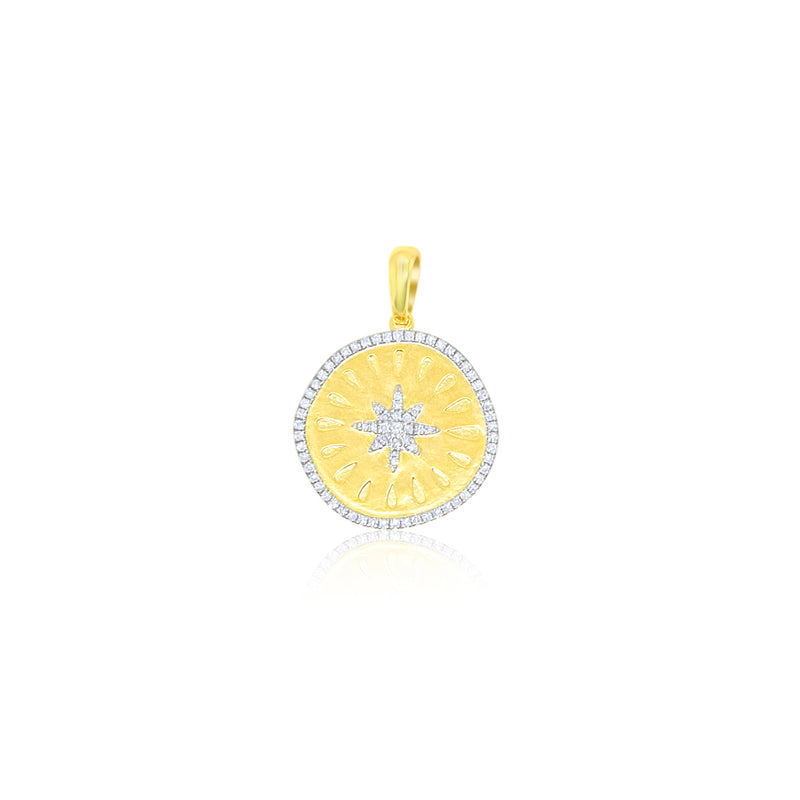 Yellow Gold Starburst Charm