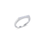 White Gold Diamond Bar Ring