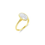 Yellow Gold Oval Diamond Ring: LAB GROWN 2.00
