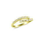 Yellow Gold and Diamond Twist Ring