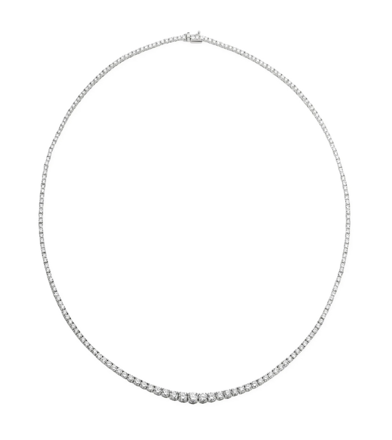 Lab Grown 5ct Graduated Tennis Necklace