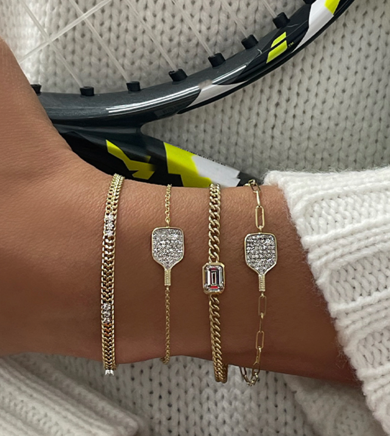 Textured Chain Diamond Bracelet