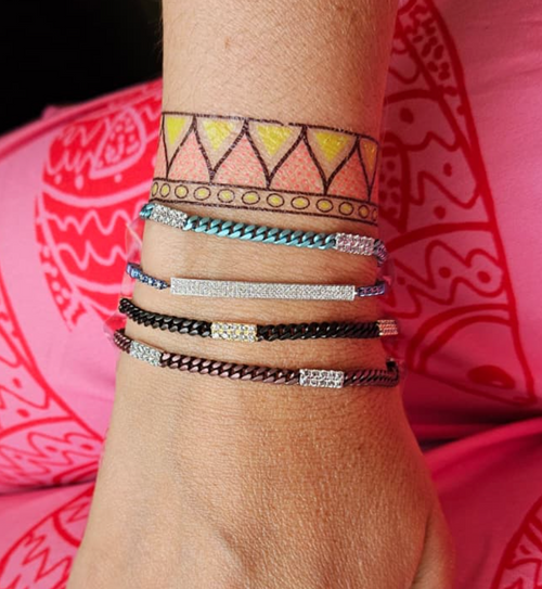 Indigo Silver and Diamond Bracelet