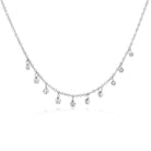 White Gold Diamond Drop Necklace