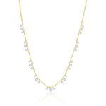 Yellow Gold Double Bezel Necklace