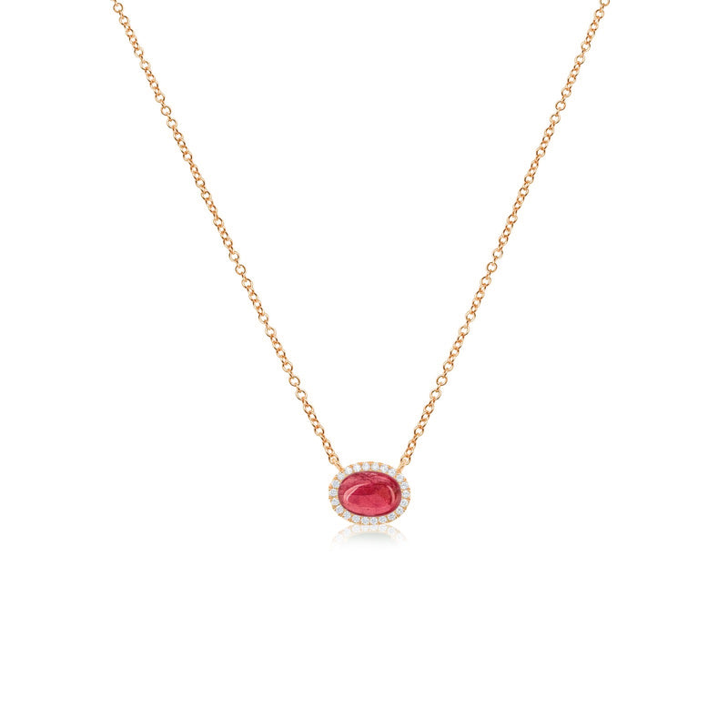 Rose Gold Rhodonite Necklace