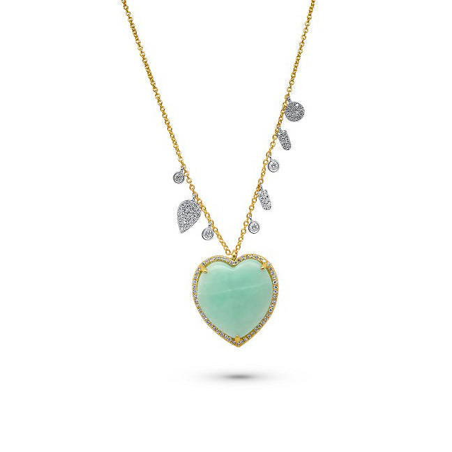 Amazonite Heart Necklace