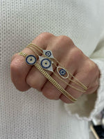 Evil Eye Bracelet with Blue Sapphires and Diamonds