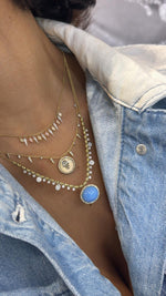 Calcedony Diamond Necklace