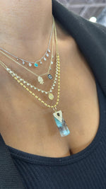 Yellow Gold Champagne Diamond Necklace