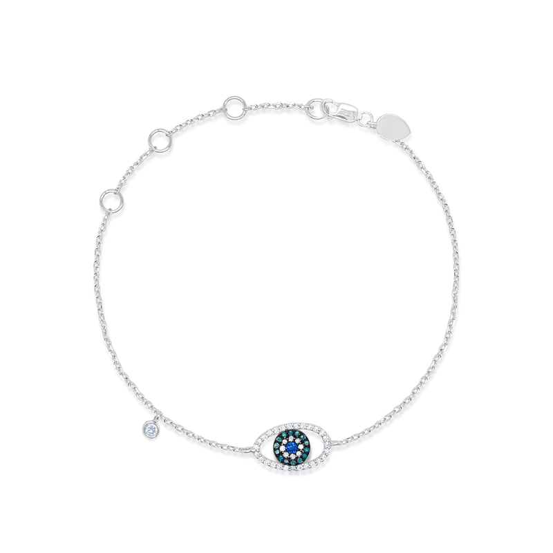 Blue Diamond Evil Eye Bracelet