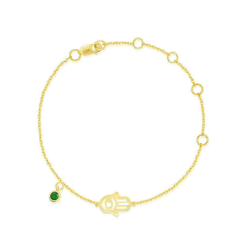 Yellow Gold Hamsa Bracelet