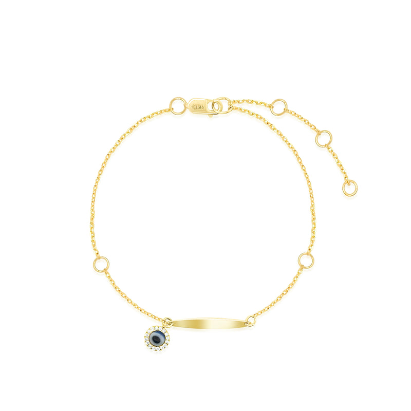 Yellow Gold Evil Eye Bracelet
