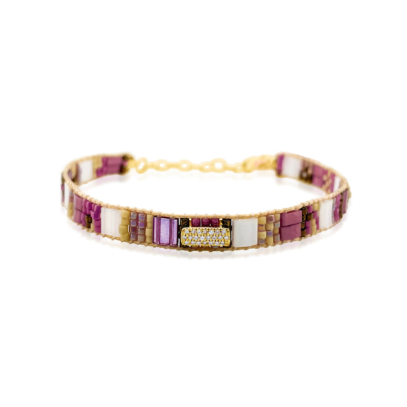 14kt Yellow Gold Silver Multi-Gemstone Beaded Bracelet
