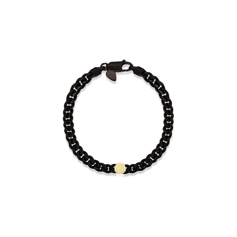 Black Rhodium Silver and Gold Bracelet