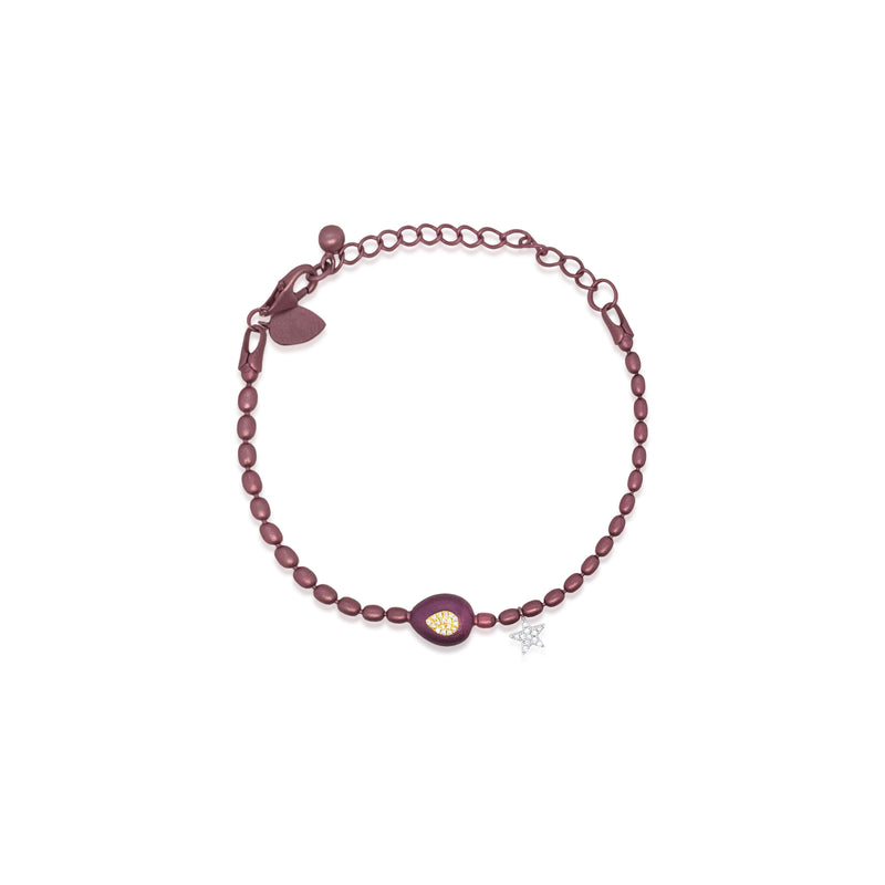 Molton Merlot Silver and Diamond Bracelet