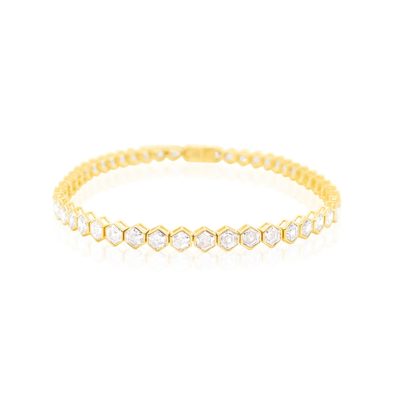 Bezel Set Lab Tennis Bracelet