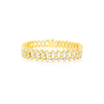 14k Yellow Gold Unique Diamond Bracelet