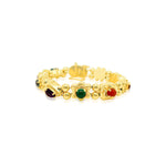 Heavy Yellow gold Rainbow Charm Bracelet