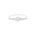 White Gold Diamond Antique Floral Bracelet