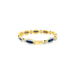 Yellow Gold Sapphire Baguette Diamond Bracelet