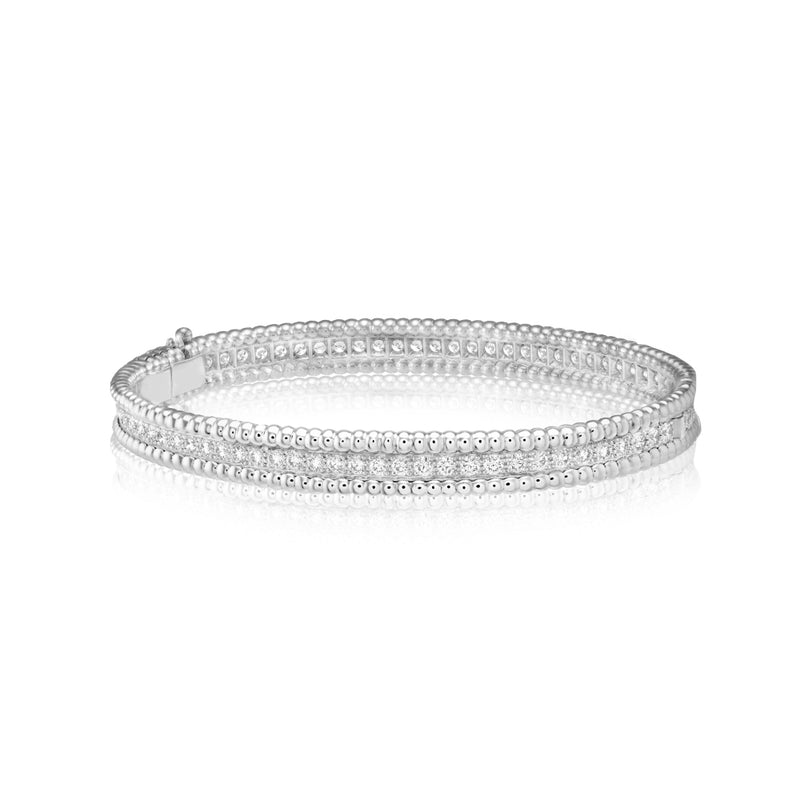 White Gold and Diamonds Bangle