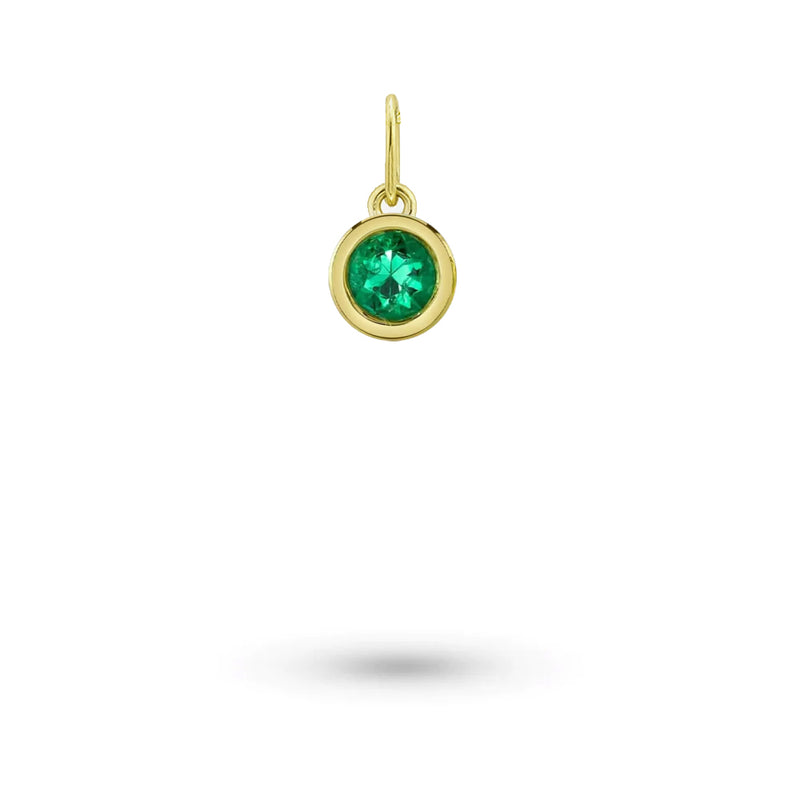 Bezel Set Emerald Charm