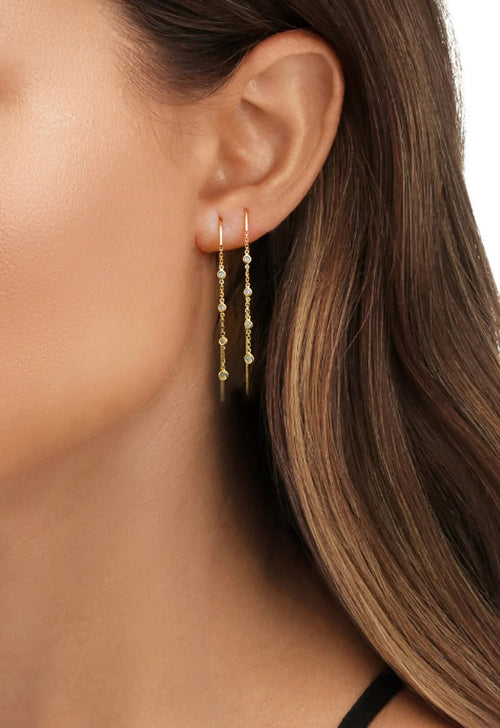 Diamond Chain Earring - SINGLE (Half Pair)
