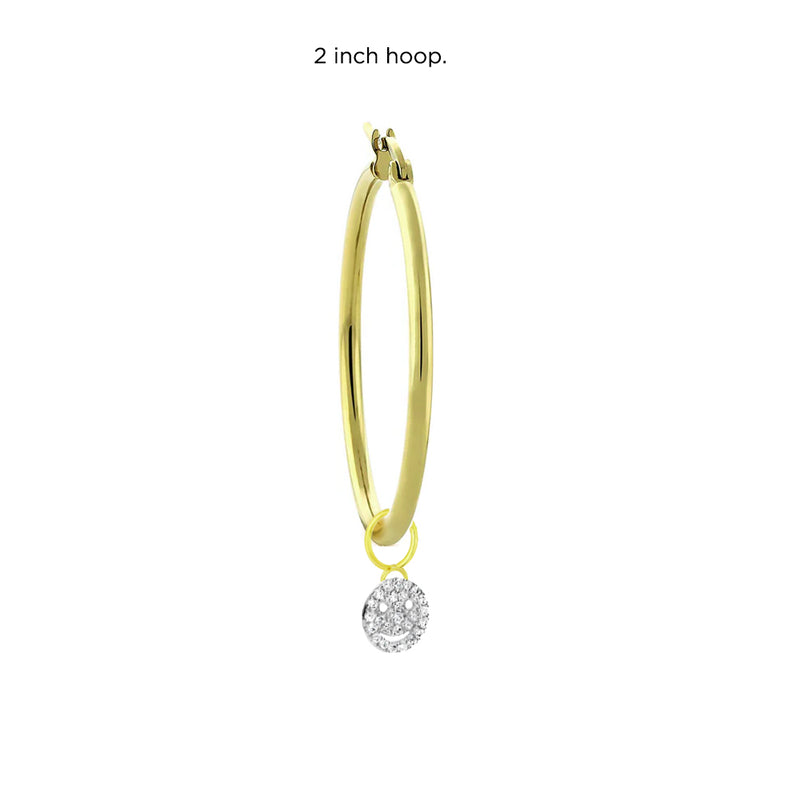 Smiley Face Hoop Charm