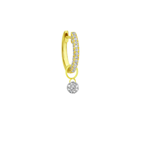 Diamond Disk Hoop Charm