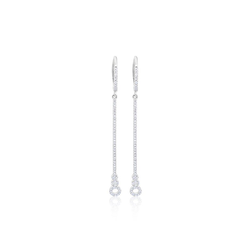 White Gold and Diamond Earrings