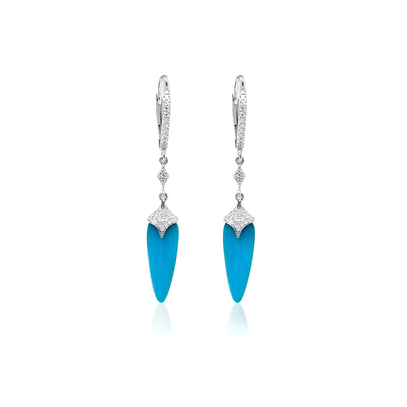 Turquoise Dagger Earrings
