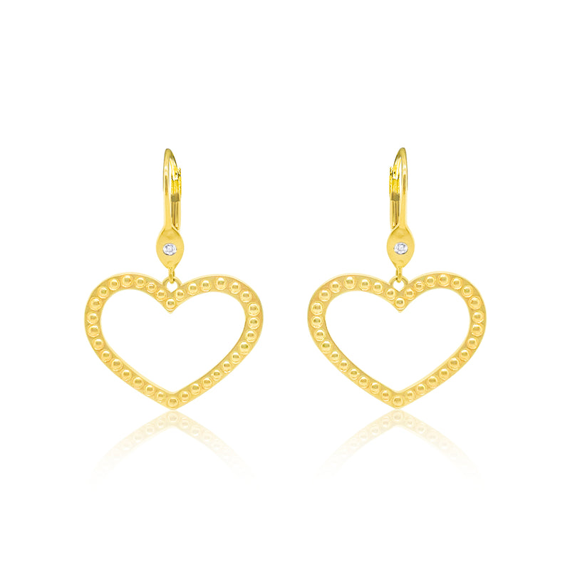 Hammered Heart Earrings