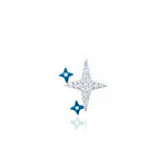 Galactic Blue Celestial Starburst Stud