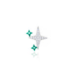 Mermaid Green Celestial Starburst Stud