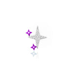 Electric Pink Celestial Starburst Stud