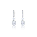 White Gold Diamond Drop Earrings | 4.5 ct LAB Diamond