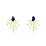 Sapphire and Diamond Burst Earrings ONLINE EXCLUSIVE