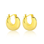Yellow Gold Chunky Hoops- BOUTIQUE EXCLUSIVE