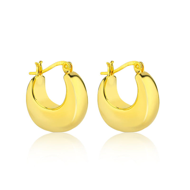 Yellow Gold Chunky Hoops- BOUTIQUE EXCLUSIVE
