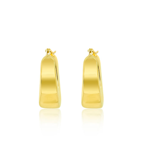 Yellow Gold Chunky Hoops- BOUTIQUE EXCLUSIVE