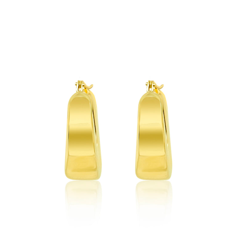 Yellow Gold Chunky Hoops- BOUTIQUE EXCLUSIVE