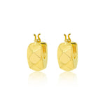 Yellow Gold Geometric Chunky Hoops