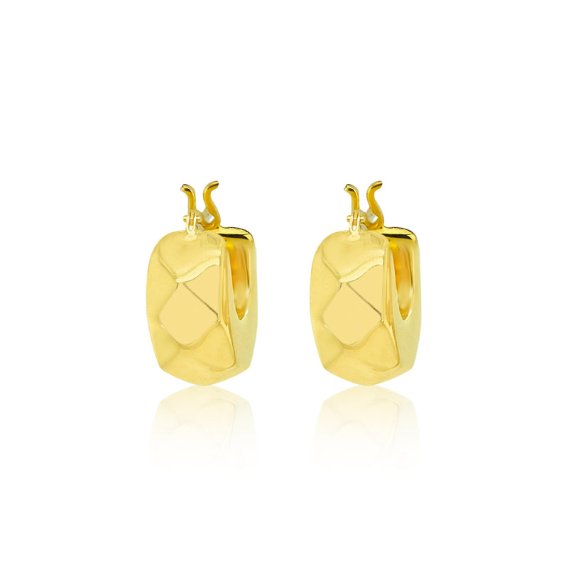 Geometric gold hoops on sale
